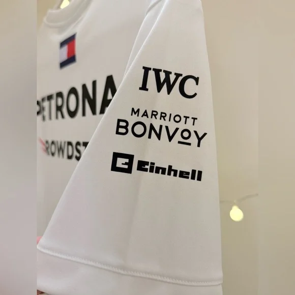 🌾 Mercedes AMG Petronas Men's White and Red Tee